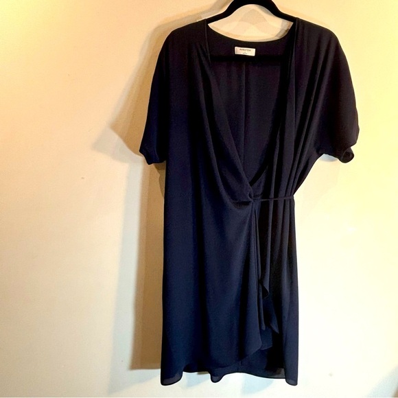 BABATON Sz L Wallace True Wrap Dress in  Pure Indigo Lined NEW WITH TAG Aritzia - Picture 2 of 11